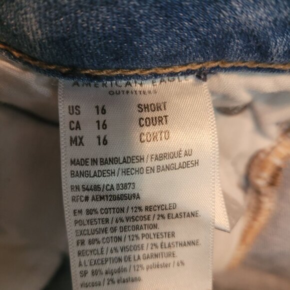 American Eagle Jeans 16 S Next Level Stretch Favorite Boyfriend Mid Rise - Picture 6 of 12